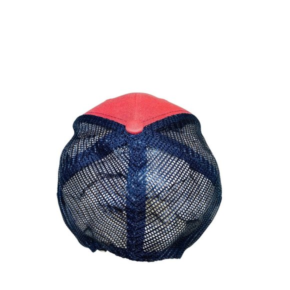 Vineyard Vines Pink Embroidered Surfboard Logo Blue Mesh Trucker Hat 1998 Surf - Picture 2 of 5